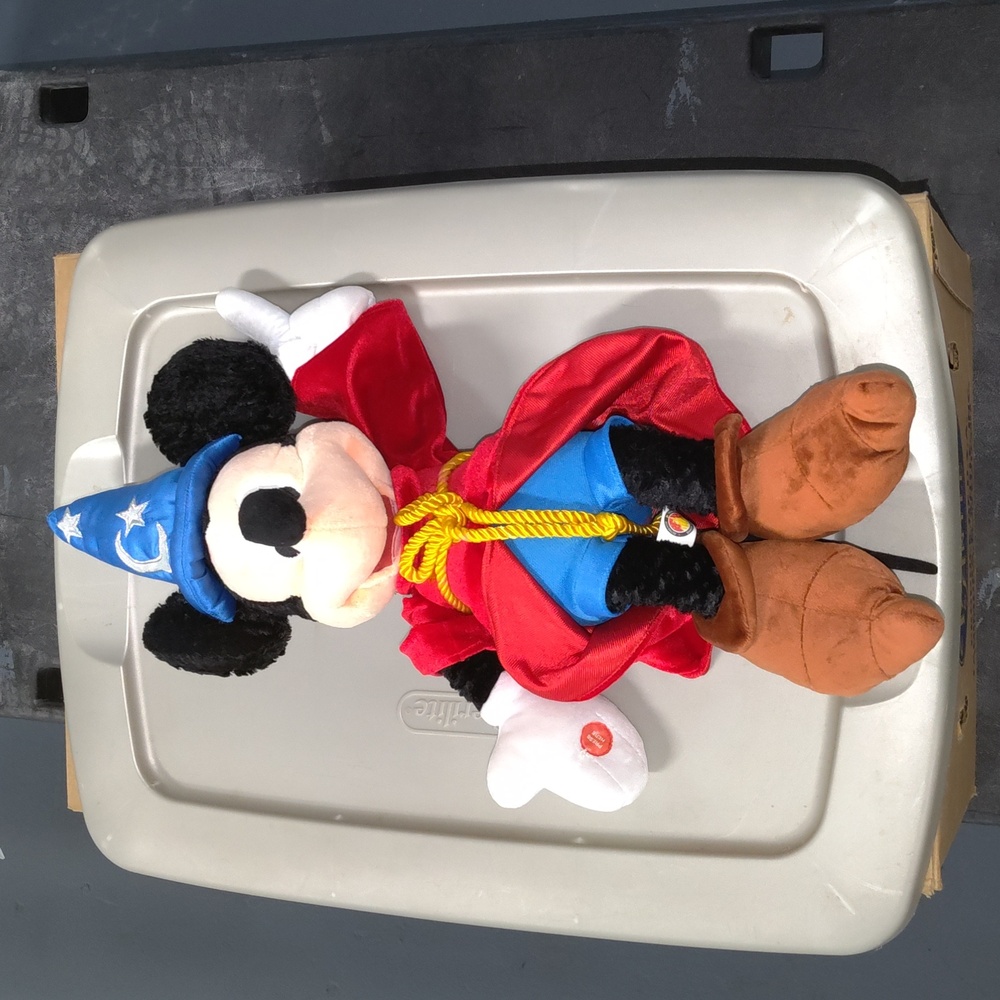 Disney World Mickey Plush Fantasia Sorcerer Parks Stuffed Animal 14" Wizard